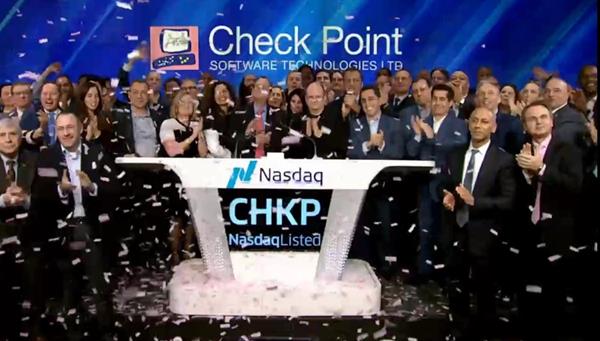 Check Point’s leadership celebrates 22 years on NASDAQ