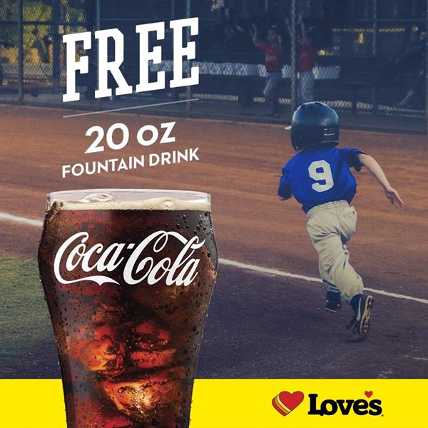 With more than 40 days of summer remaining, the heat of the season is in full swing. To celebrate summer’s halfway point, Love's Travel Stops and Coca-Cola are partnering to help Customers beat the heat by giving away free 20 oz. fountain drinks Tuesday, August 7. Customers can access a barcode for their free fountain drink on Love’s official Facebook, Twitter or Instagram pages from 12:01 a.m. to 11:59 p.m. Tuesday, August 7. 