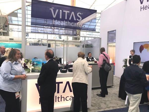 VITAS Healthcare representatives at Booth #325 during the AHIP Institute & Expo 2018