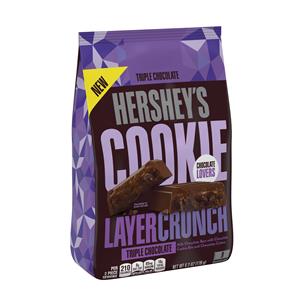 HERSHEY'S COOKIE LAYER CRUNCH Triple Chocolate 6.3 oz. 9-Piece Bag