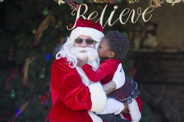 Child meets Santa at Clearwater’s Winter Wonderland 