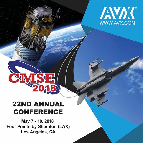 AVX to Present & Exhibit at the 2018 Components for Military & Space Electronics Conference & Exhibition