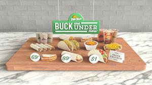 Del Taco's Buck and Under Menu