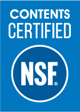 The new NSF International Contents Certified certification mark.