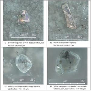 Diamonds recovered from sample CF-R1-1_2