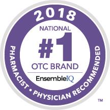 #1 Pharmacist and Physician Recommended OTC Brand 2018 (logo)