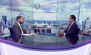 Pilatus Bank Chairman Ali Sadr being interviewed by Finance Monthly