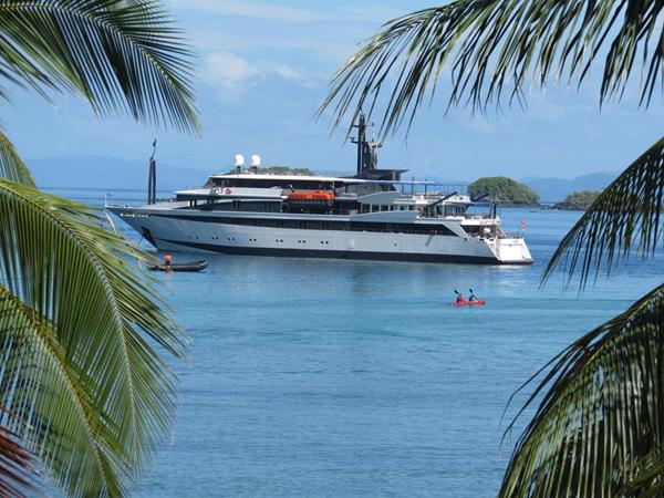 Cruise the coasts of Costa Rica and Panama aboard the sleek yacht Voyager. 