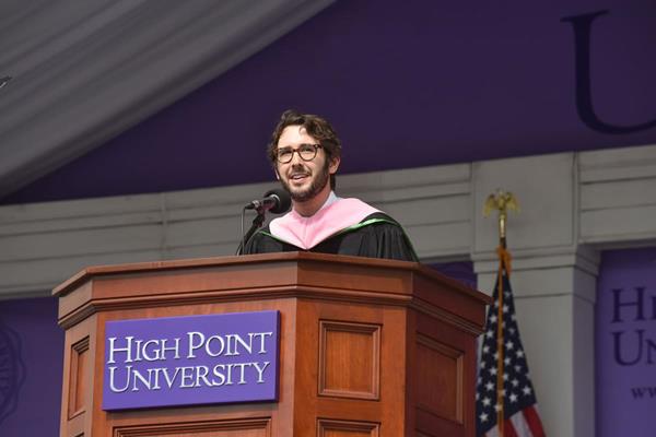 Josh Groban, internationally acclaimed singer, songwriter and actor, served as the Commencement speaker for High Point University’s Class of 2018 on May 5. 