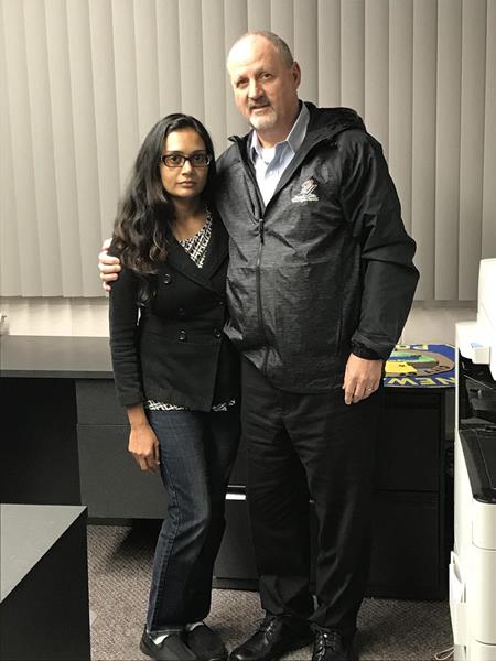 Tunnel to Towers CEO Frank Siller and Cpl. Singh's widow Anamika 
Credit: Tunnel to Towers
