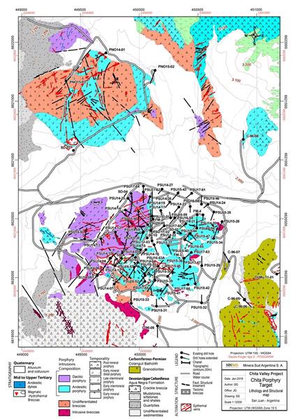 Map 1 - Chita Porphyry Surface Geology
