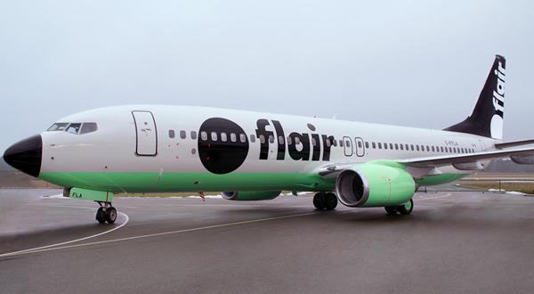 Flair Airlines' Boeing 737-800 with new livery will begin flying in March 2019.