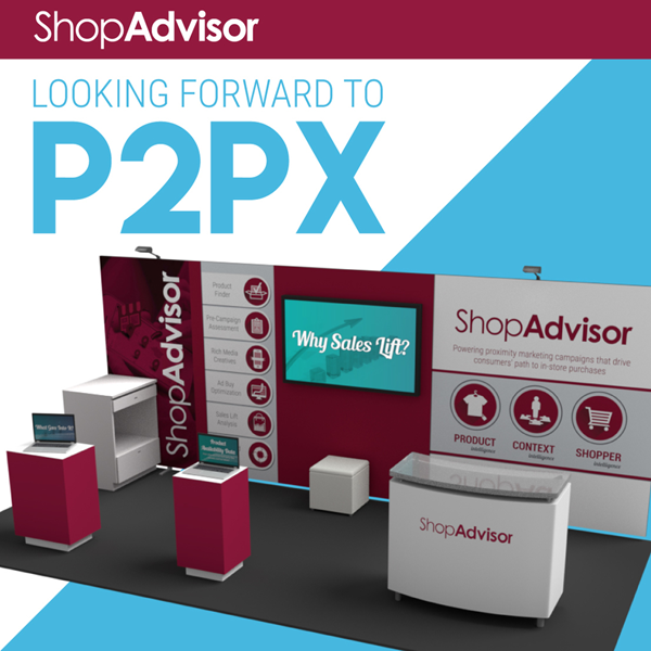 A view of the ShopAdvisor booth #652