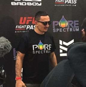 Max Holloway, undisputed UFC Featherweight Champion, is sponsored by Pure Spectrum CBD.