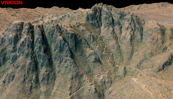 Created using satellite imagery, Vricon's 3D model of Yemen provides 0.5-meter resolution.
