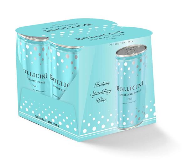 Bollicini Sparkling Cuvee - 4-pack Front