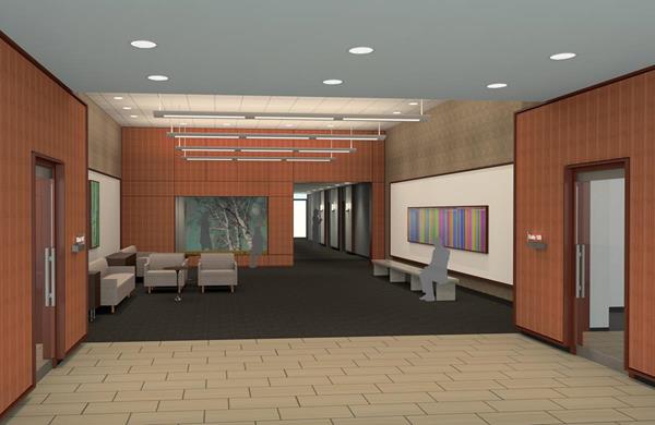 Rendering of new office space
