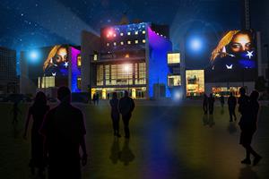 Cincinnati Freedom Center Projection Mapping Rendering