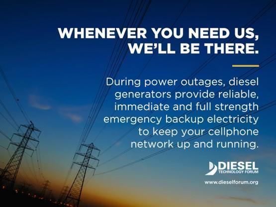Diesel is a leading choice for emergency backup power. Mobile generators are integral for resiliency and recovery. The latest-generation diesel innovations are ready to provide mission critical services.