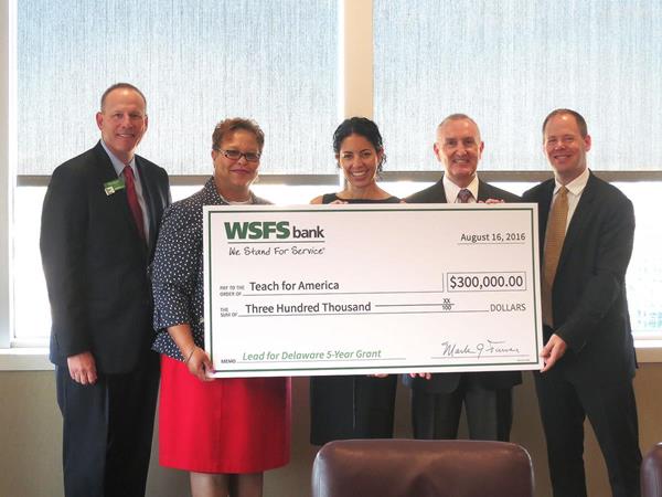 WSFS Foundation Awards $300,000 Grant to Teach for America’s Lead for Delaware Initiative Picture.jpg
