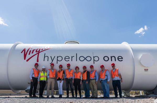 A delegation from the Dallas-Ft Worth Regional Transportation Council visits DevLoop, the world’s first full-system hyperloop test site located in North Las Vegas, Nevada.