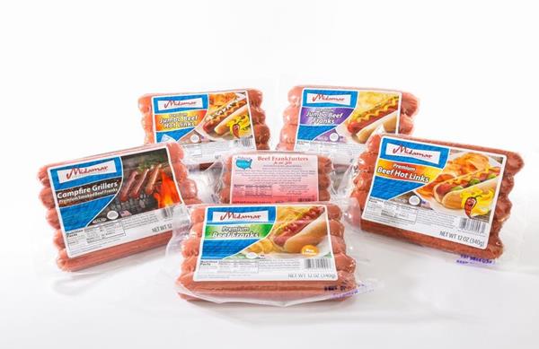Midamar's famous franks: Halal Campfire Grillers, Hot Links, Turkey Franks, and Chicken Franks are now available fresh or frozen at supermarkets