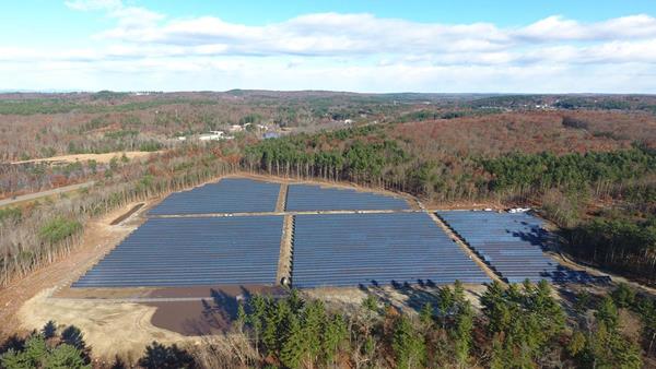 GSPP ground-mounted community solar array in Boxborough, MA