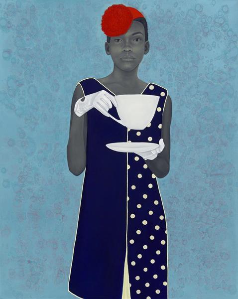 Credit: Miss Everything (Unsuppressed Deliverance) by Amy Sherald, oil on canvas, 2013. Collection of Frances and Burton Reifler, Winston-Salem, N.C. © Amy Sherald. This work was the first-prize winner of the National Portrait Gallery’s 2016 Outwin Boochever Portrait Competition. Image courtesy of National Portrait Gallery. 