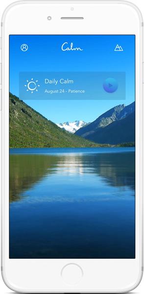 Calm App Home Screen