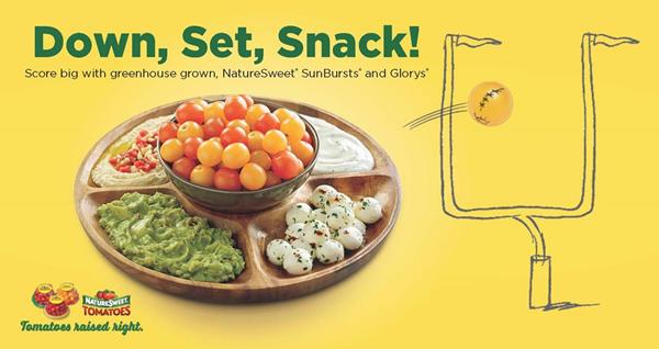 Give your shoppers a chance to win a 65" TV with NatureSweet’s Game Day Sweepstakes!
How it works-
•	FOLLOW - Encourage consumers to follow and tag @nstomatoes and share their gameday snacks. 
•	ENTER- Consumers then visit www.naturesweetsweeps.com to enter for a chance to win. 
•	WIN - We'll randomly select one Grand Prize winner and several lower-level winners.
•	TIMING - January 1 - February 12
A Grand Prize winner will receive a 65" Smart TV, while multiple lower-level winners will receive $250 Grocery Gift Card prizes.
