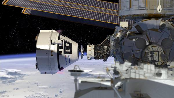 Boeing’s CST-100 Starliner docking - photo courtesy of Boeing
