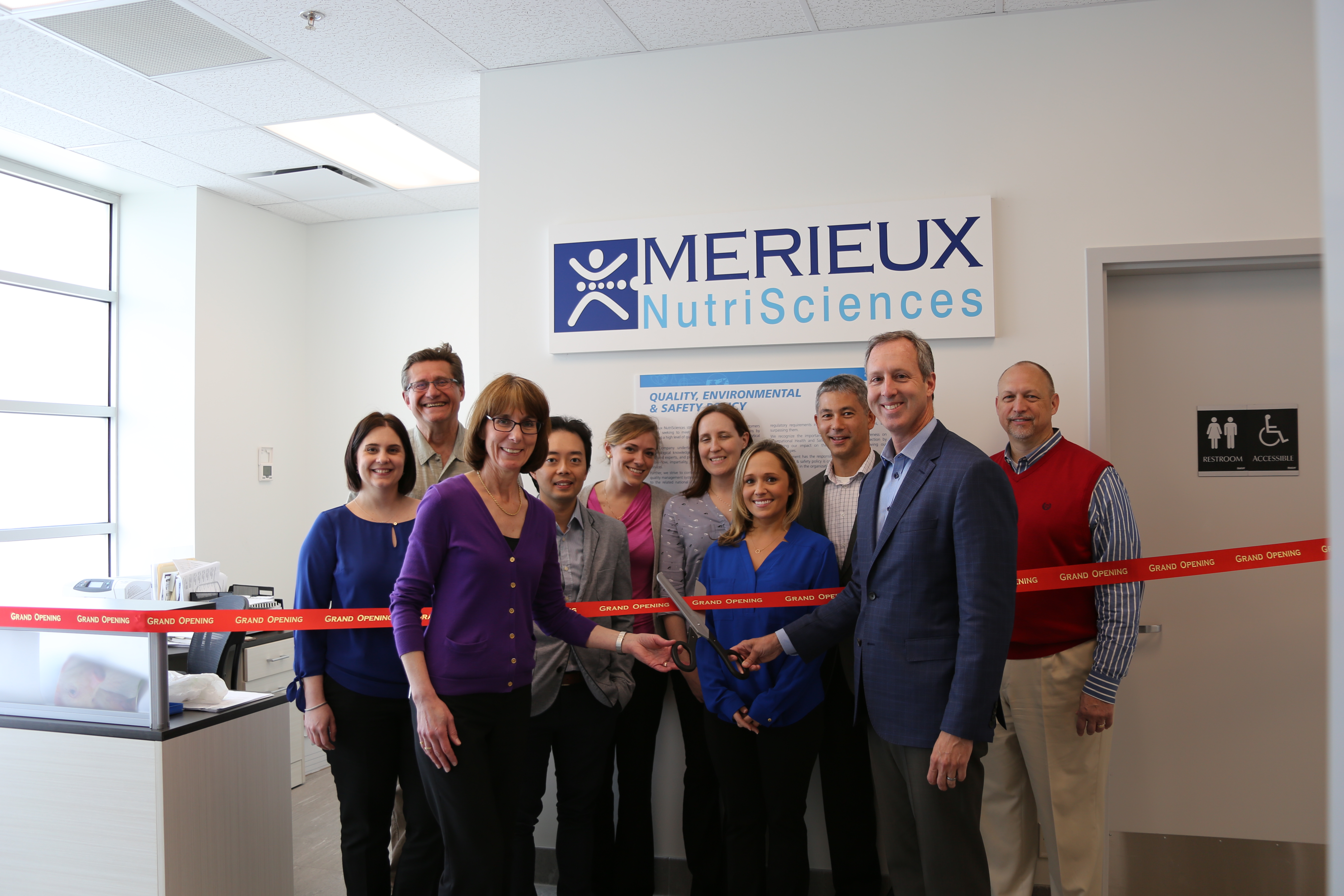 The Mérieux NutriSciences' Team Celebrate With a Ribbon Cutting
