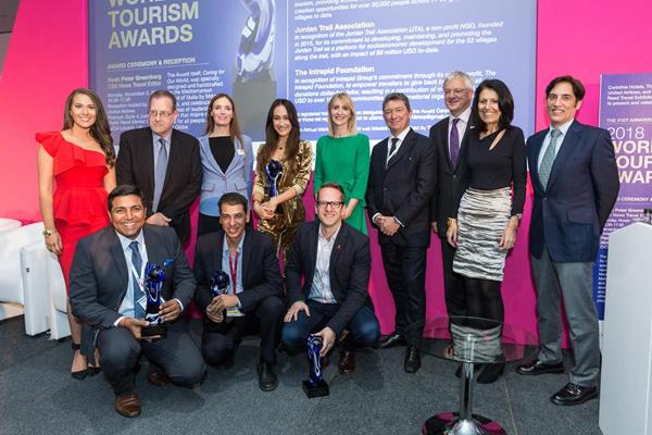 Top Row (L to R)- Bianca Pappas, Director, Media Relations & Client Services, The Bradford Group; Peter Greenberg, CBS News Travel Editor; Jeannette Gilbert, Head of Marketing & Communications WTM Portfolio, Reed Travel Exhibitions; Maggie Q, Good Will Ambassador, Kageno; Rebecca Barrie, Senior Marketing Director, Corinthia Hotels; Patrick Falconer, Executive Director, The New York Times; Bob Schumacher, Managing Director Sales, UK, Ireland, and Off-line Sales, United Airlines; Karen Hoffman, President, The Bradford Group; Frank Andolino, Founder, Kageno;

Bottom Row (L to R)- Paras Loomba, Founder & CEO, Global Himalayan Expedition; Bashir Daoud, CEO, Jordan Trail Association; James Thorton, CEO, Intrepid Group
