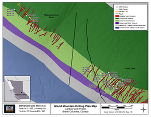 Island Mountain Drilling Plan Map