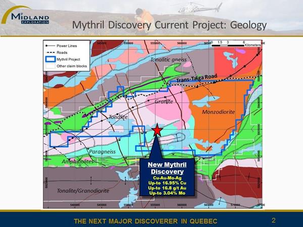 Géologie du projet Mythril