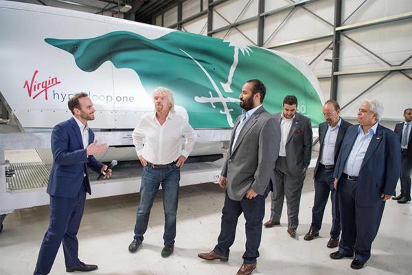 During his visit, His Royal Highness Mohammed bin Salman bin Abdulaziz, Crown Prince and Minister of Defense of the Kingdom of Saudi Arabia, unveiled the Vision 2030 Hyperloop Pod with Virgin Hyperloop One.
