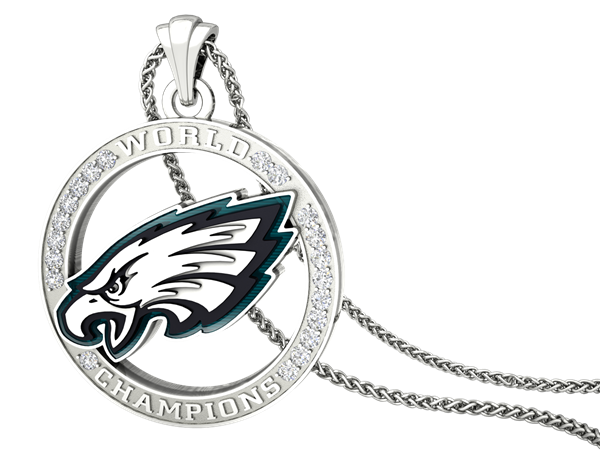 Philadelphia Eagles Fan Pendant, part of Jostens exclusive line of Eagles World Championship jewelry.