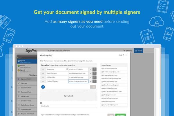 Get documents e-signed by multiple signers in Autodesk BIM 360