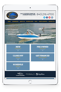 longshore boats marine boat dealership website responsive dealer spike web provider digital marketing 