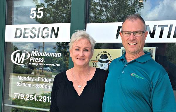 Lynne and John Regas, Minuteman Press franchise owners, Frankfort, Illinois. http://www.minutemanpressfranchise.com