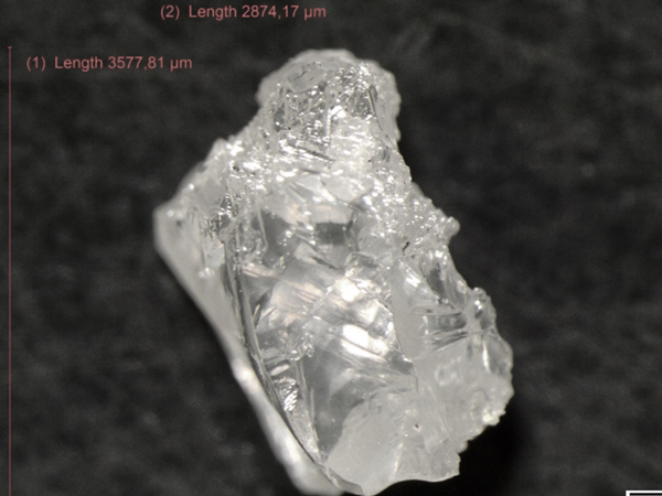 Largest macro diamond recovered from sample CF-MAR-1