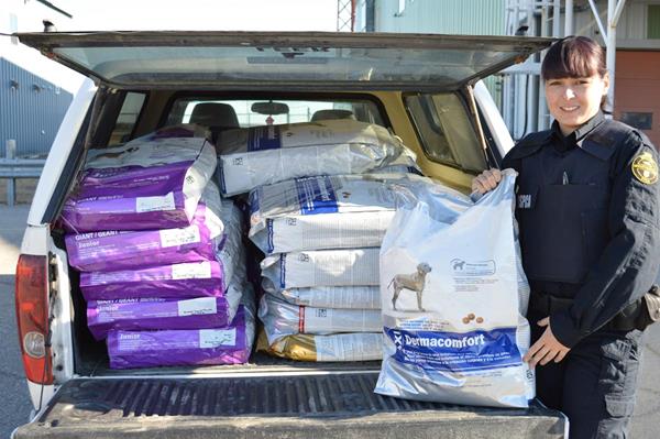 Food in truck w Ontario SPCA Agent Chelsey Romain