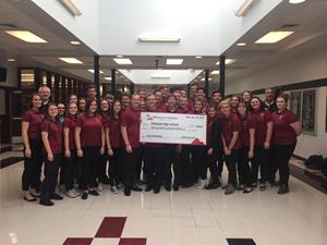 Mountain America presents first-place winner Pineview High with a $1,500 check