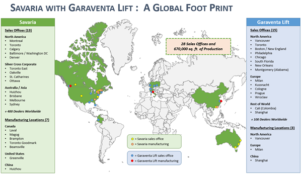 Savaria with Garaventa Lift : A Global Foot Print