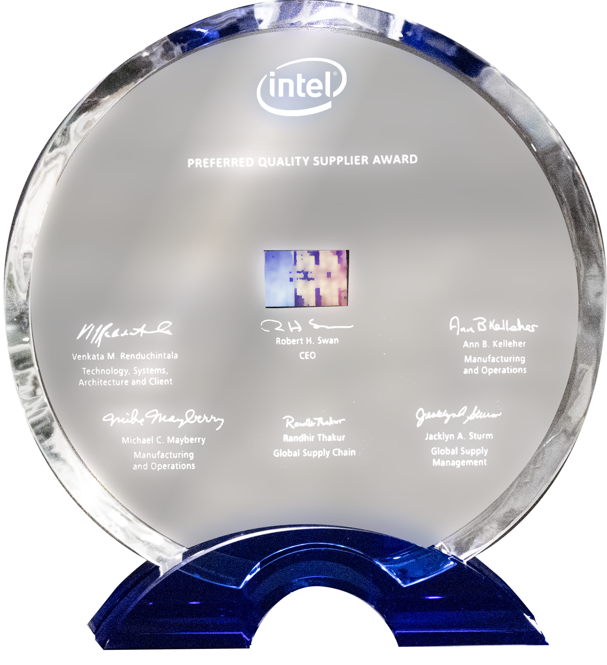 Intel 2018 Preferred Quality Supplier Award