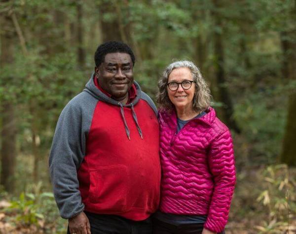 Reverend Leo Woodberry and Danna Smith together at Congaree National Park in Hopkins, SC.