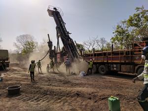 Picture 1: Drill rig at work on Gourbassi East.