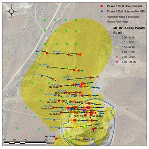 Figure 1. Plan map showing recent drill holes on the Mother Lode Project.jpg
