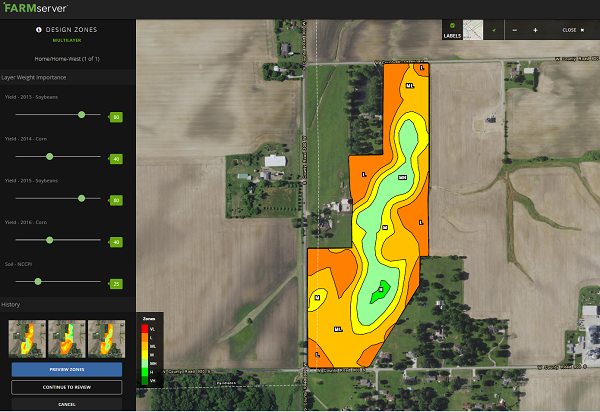 FARMserver's Management Zone Tool features a new Multi-Layer Tool that offers farmers ultimate flexibility of variable rate technology without all the hassle of creating complex equations.
