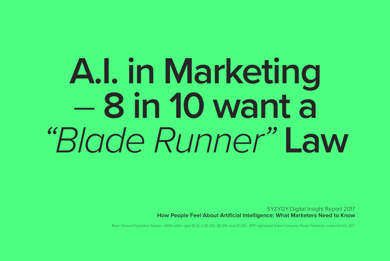 SYZYGY Uncovers “Blade Runner” Rule that Governs Use of A.I. in Marketing